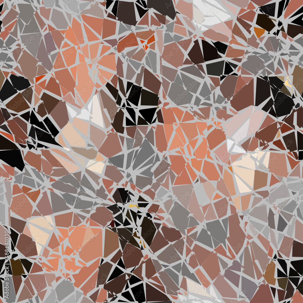 Poster vector seamless mosaic tile pattern. ceramic tiles background. terrazzo seamless pattern.