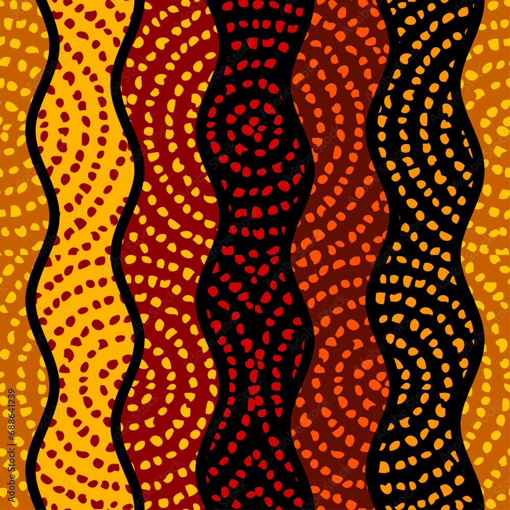 Poster grunge geometric vector seamless pattern made in ethnic style. african traditional design. creative 