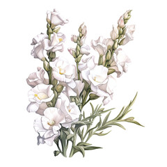 Snapdragon Plant White Blossom