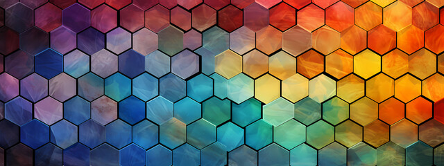 An intricate hexagon-patterned background with high details