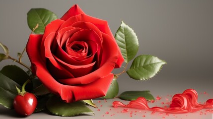 red rose of a background