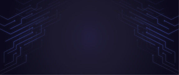 symmetrical isometric electronic circuit line path with copy space, futuristic vector illustration for tech, background, graphic