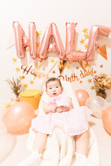 日本人の赤ちゃんのハーフバースデー