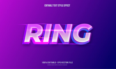 Editable text effect shiny color. Text style effect. Editable fonts vector files.