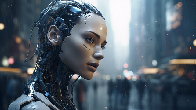 Artificial intelligence in the form of beautiful girl