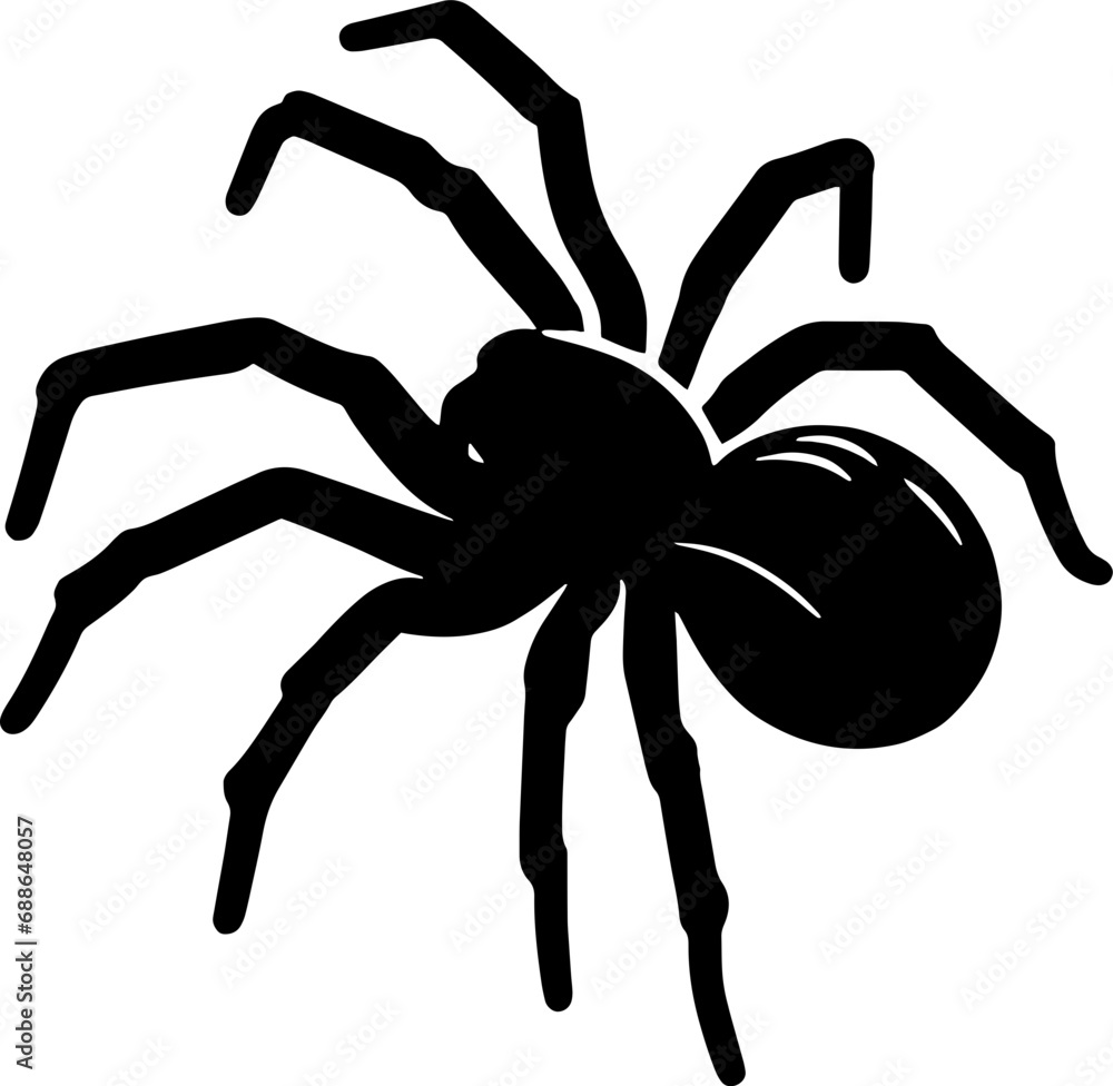 Poster orange spider icon 10