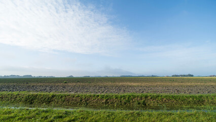 Fototapeta na wymiar Agricultural fields near Blije, the Netherlands