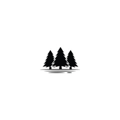 Pine tree icon vector graphics