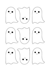 Halloween Ghost, Spooky ghosts, Printable Digital
