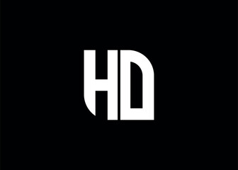 Monogram Letter HO Logo Design vector template