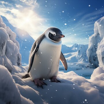 Clear, cute pictures of penguins.