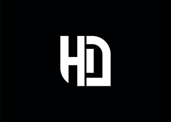 Obraz premium Monogram Letter HJ Logo Design vector template