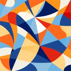 Obraz premium a complex pattern with orange, blue