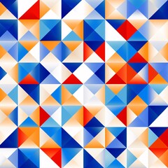 a complex pattern with orange, blue