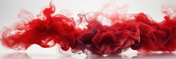 Red Smoke Movement On White Background , Banner Image For Website, Background, Desktop Wallpaper