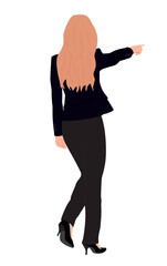 Business woman.  Businesswomen wearing smart formal outfit. elegant female characters . Vector realistic illustration isolated on white background.