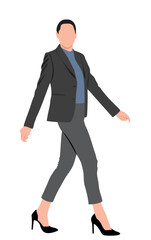 Business woman.  Businesswomen wearing smart formal outfit. elegant female characters . Vector realistic illustration isolated on white background.