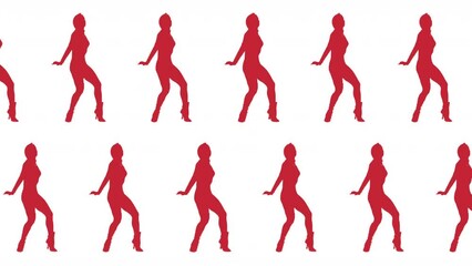 female shadow silhouette dancer - Powered by Adobe