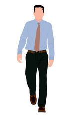 Business person or business man. Businessmen wearing smart formal outfit.  Handsome male characters . Vector realistic illustration isolated on white background.