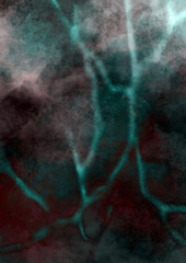 緑と赤の血管が浮き出る不気味な背景画像