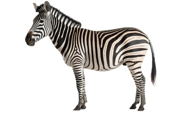 Fototapeta na wymiar Full body image of a zebra - Isolated, no background