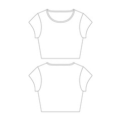 template training tee vector illustration flat design outline clothing collection