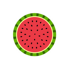 watermelon icon illustration isolated on transparent background. fruit, melon, fresh, sweet, juicy, summer, healthy vector