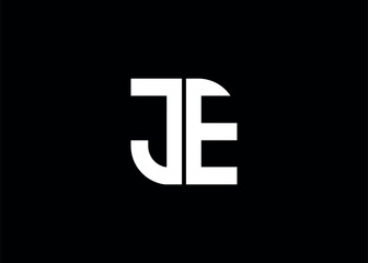Monogram Letter JE Logo Design vector template