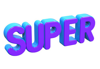 SUPER Letter Red 3D Render 1