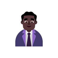 Man Office Worker: Dark Skin Tone