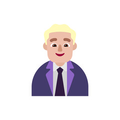 Man Office Worker: Medium-Light Skin Tone