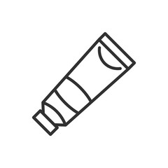 Paints in a tube, linear icon. Line with editable stroke