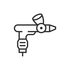 Airbrush, linear icon. Line with editable stroke