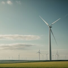 Fototapeta premium wind turbine in the field