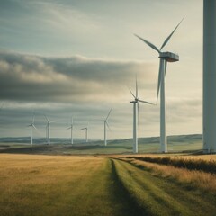 Obraz premium wind turbines farm