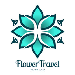 Flower Travel Beauty Stars Logo