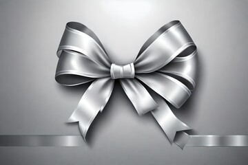 silver ribbon with bow