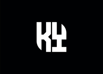 Monogram Letter KY Logo Design vector template