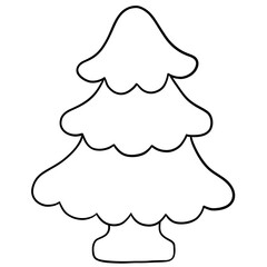 Christmas doodles, black doodles, coloring book cartoons, coloring pages for kids.