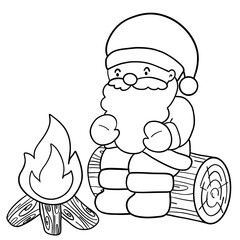 Christmas doodles, black doodles, coloring book cartoons, coloring pages for kids.