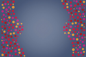 Yellow red polka dots border Gray backdrop Colored wallpaper Copy space text Birthday greeting card Simple design Birthday Cute template Gradient surface Perfect invitation template Cover design blank