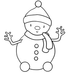 Christmas doodles, black doodles, coloring book cartoons, coloring pages for kids.