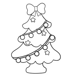Christmas doodles, black doodles, coloring book cartoons, coloring pages for kids.