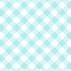 手書きの斜めのギンガムチェック柄のパターン - シンプルでかわいい背景素材 - 正方形

