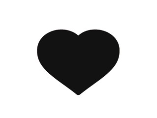 1Black heart white background 