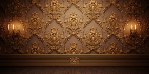 baroque wallpaper background, Generative AI - obrazy, fototapety, plakaty