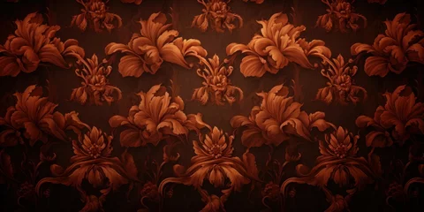 Fotobehang baroque wallpaper background, Generative AI © Men Alchemy