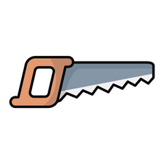 Saw icon vector on trendy design