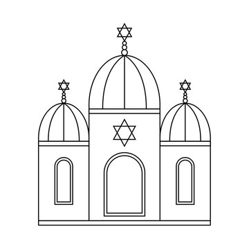 black and white synagogue building outline clip art preview
