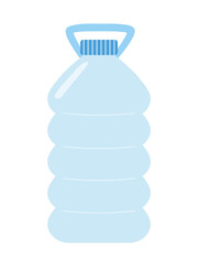 Plastic 5 liters bottle for water vector flat illustration